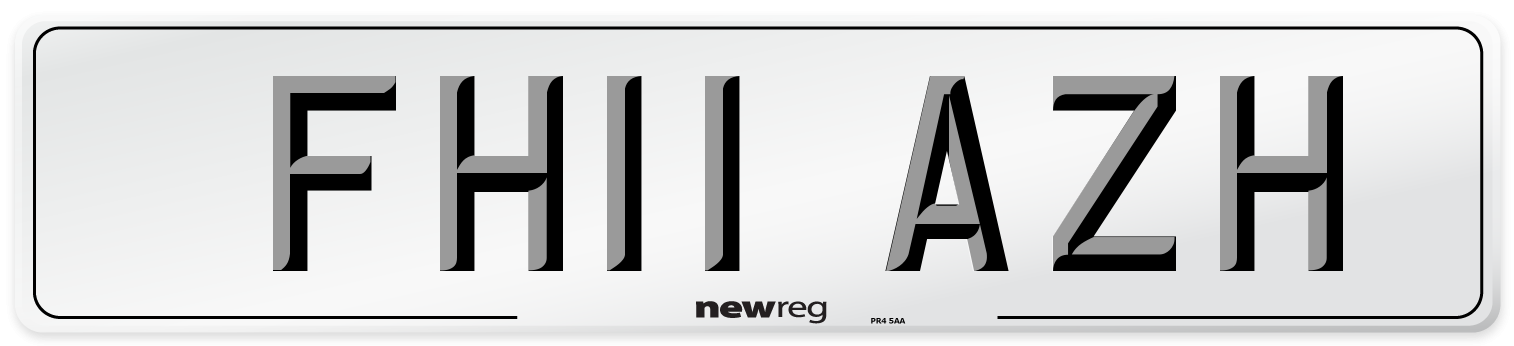 FH11 AZH Number Plate from New Reg